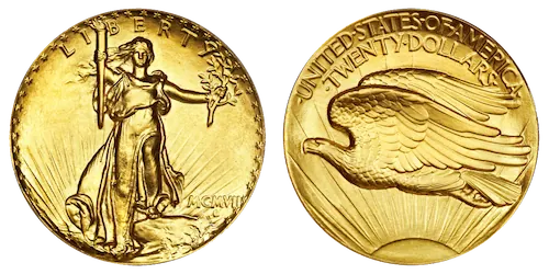 1907 St. Gaudens Double Eagle Coin